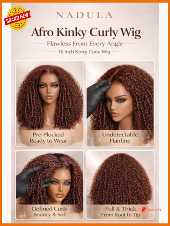 Kinky Curly Lace Front Wig Human Hair 200% Density 7x5 HD Pre Plucked Bleached